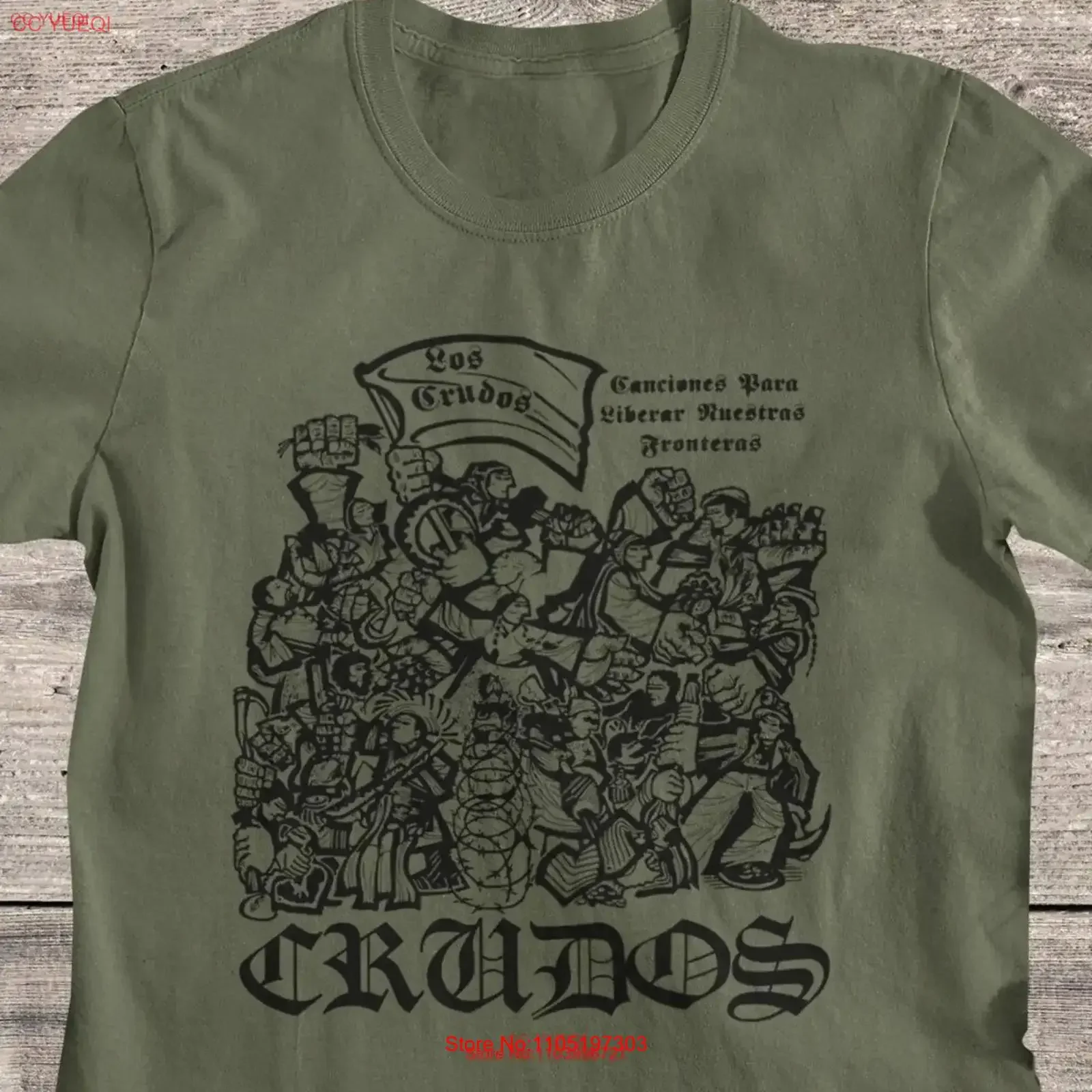Los Crudos T Shirt Hardcore Punk Band Queercore Post vintage Washed Casual Unisex Comfortable streetwear Top For Everyday Wear