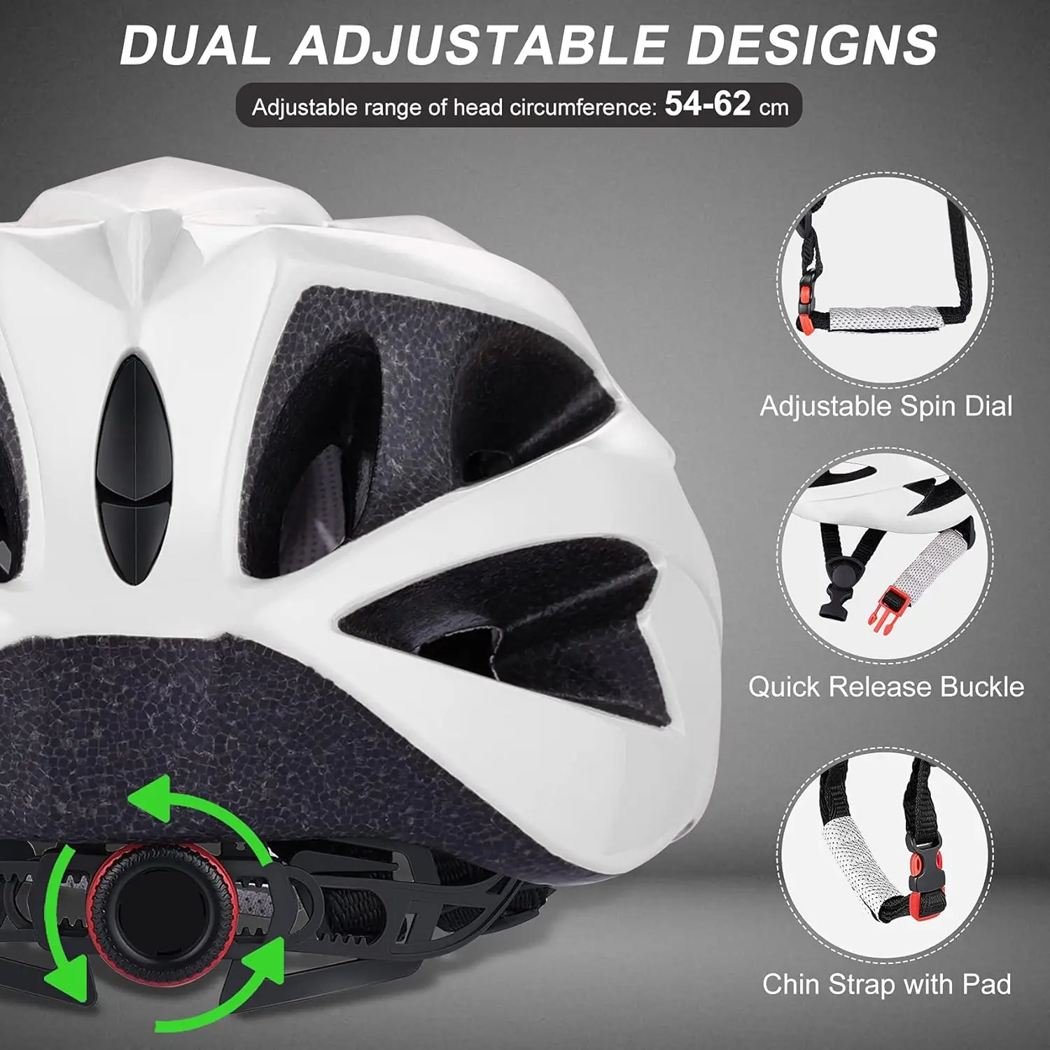 Radfahren Fahrradhelm Komfort Futter Leichte Hohl Männer Frauen Einstellbare Reiten Sicherheit Kopf Schutz Fahrrad MTB Helm – Detail 8