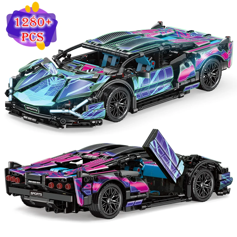 City Technical Car Cyberpunk Sian FKP37 Speed Racing Vehicle Building Blocks Fit 42115 Assembly Toys For Kid Birthday Gift