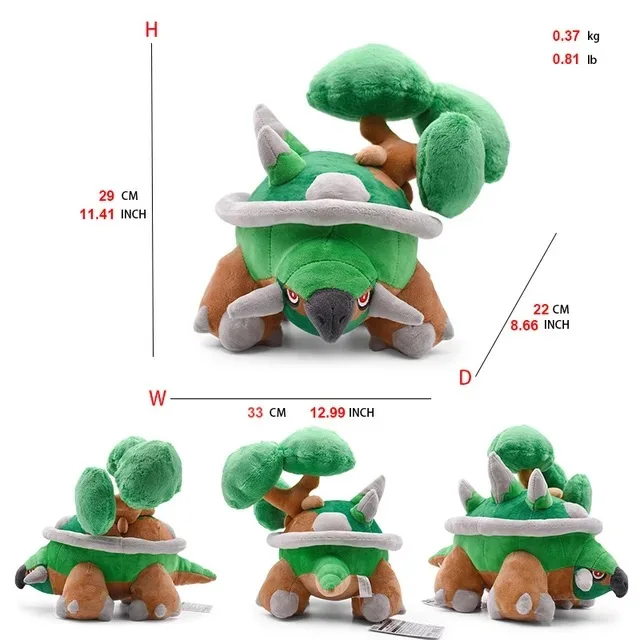 TAKARA TOMY Große Pokemon-Plüschtiere: Erd-Schildkröte Huangyan, Wolf Soloya, Fierce Carp, Drachen mit Feuer-Sprühfunktion, Spielzeugpuppe, Plüschtier Chi 9