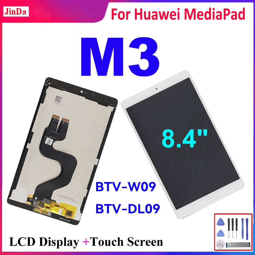 

8,4-дюймовый ЖК-дисплей AAA + для Huawei MediaPad M3 8,4 BTV-W09 BTV-DL09, ЖК-дисплей с цифровым преобразователем сенсорного экрана в сборе для Huawei MediaPad M3 LCD