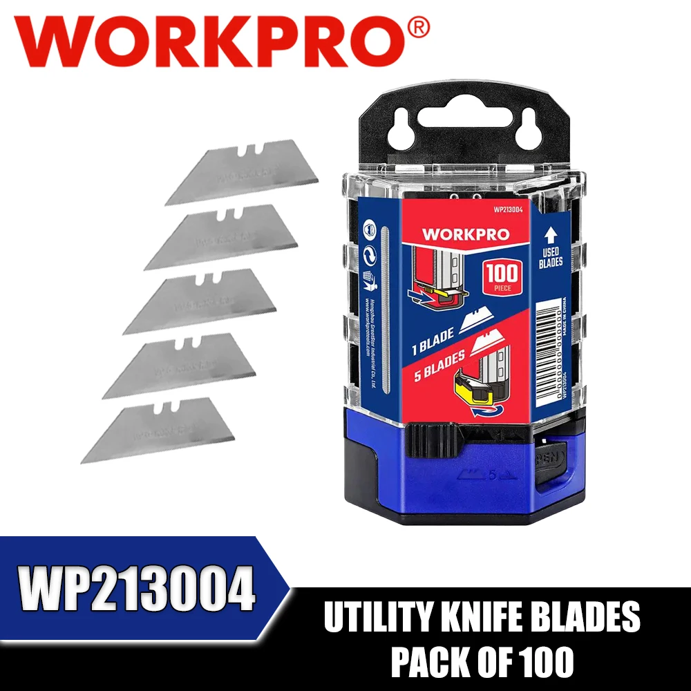 WORKPRO WP213004 Utility Knife Blades - Pack of 100 Craft Knife Replacement Blades