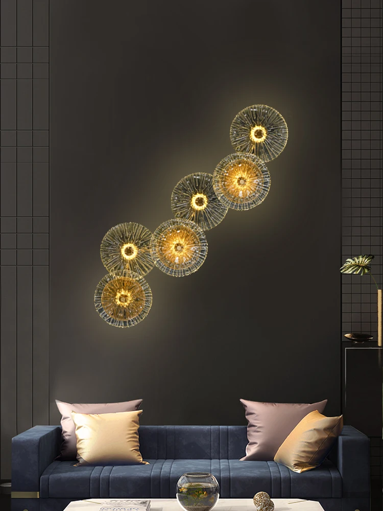 Modern Led Wall Lamp Design Luxury Lustre Lighting Fixture Round Wall Light for Bedroom Wall Lamps Corridor Lighting Indoor Lamp