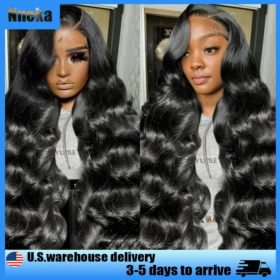 

Nneka 200% Density Body Wave Lace Front Wig 13x6 13x4 Lace Front Wigs Loose Body Wave Black Wig Human Hair Brazilian For Women