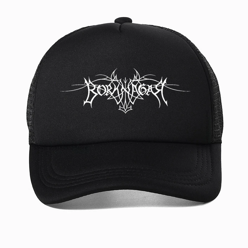 Zespół Borknagar czapka baseballowa z Logo norweski czarny zespół metalowy męski kapelusz fajny norweski ciemny Metal regulowana bejsbolówka kapelusze Gorras