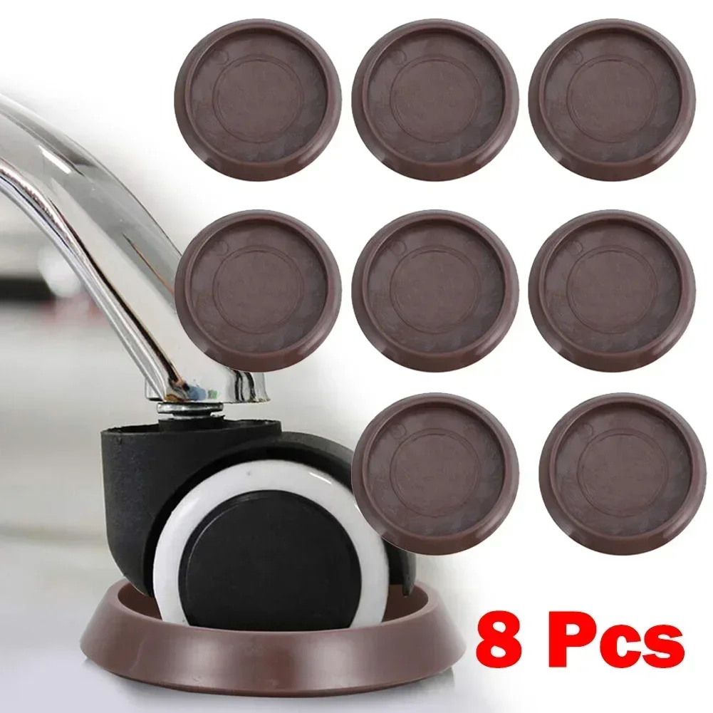 ALLGOOD 8pcs Round Caster Cups Bed Caster Cups Floor Castor Cups Furniture Coasters Sofa Feet Cups Piano Caster Cups