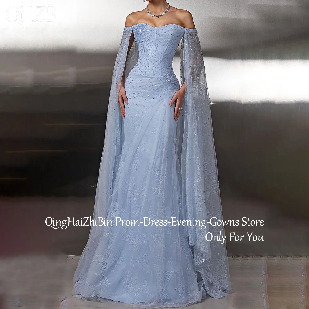 

Customized Luxury Sparkle Long Evening Dresses for Special Occasions Off Shoulder Floor-Length Women Gala Prom Party Gowns 2025