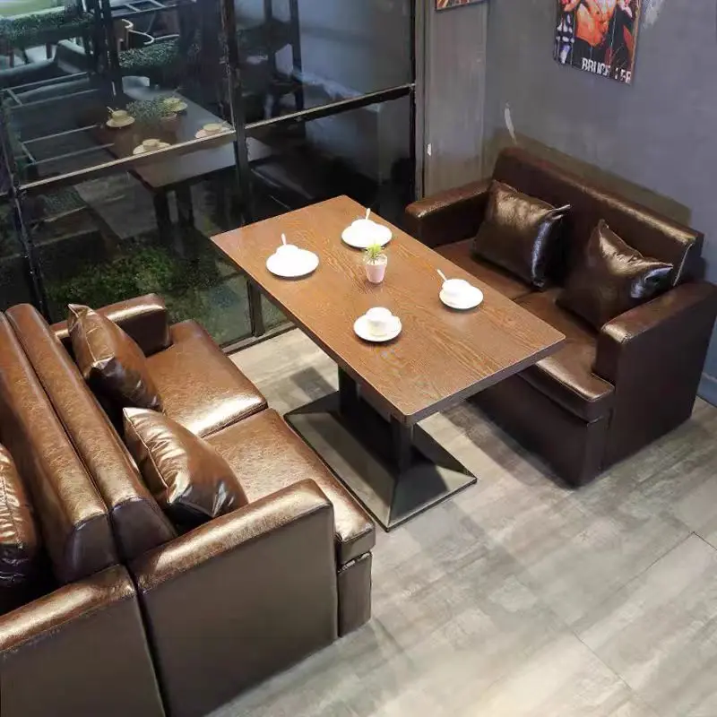 

Коммерческий диван-будка, комбинация стульев для кафе-стола для тематического западного ресторана, бара, десерта, чая с молоком, магазин закусок