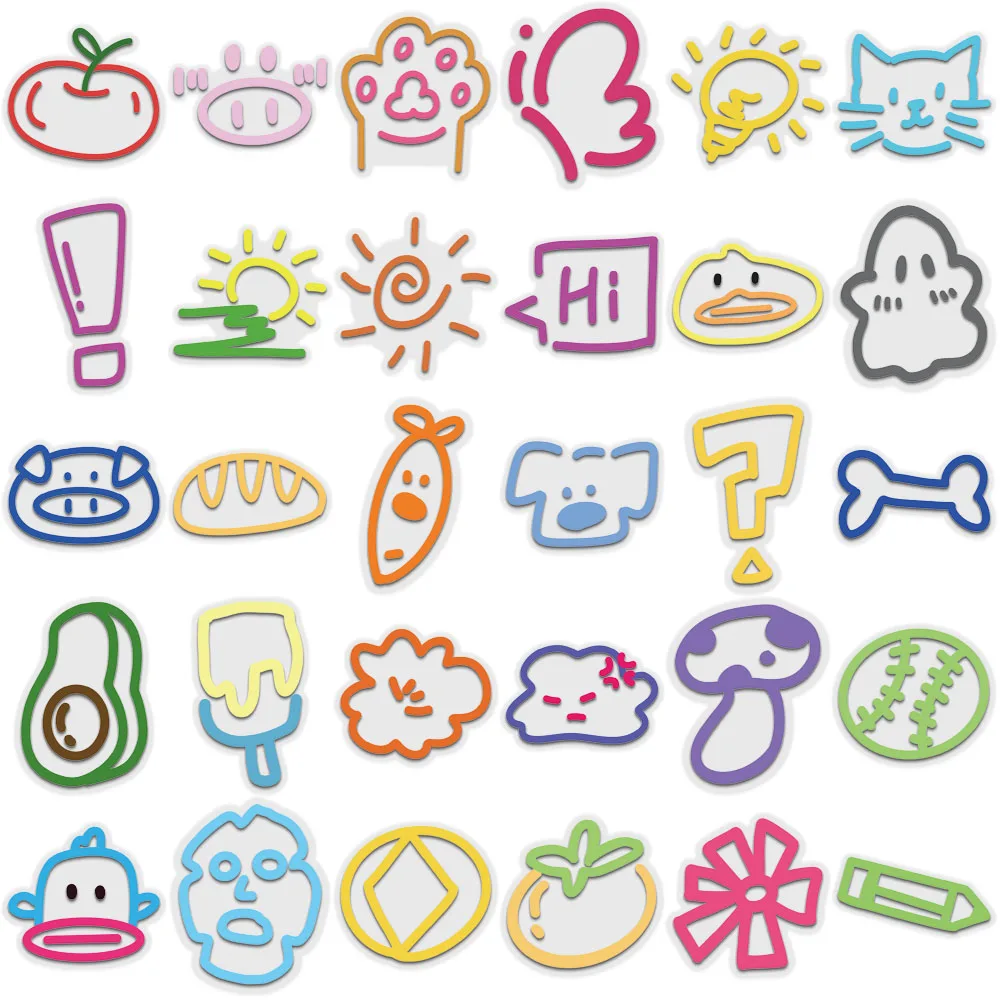 60PCS Creative Dopamine Aesthetic Stickers, Stationery Labels