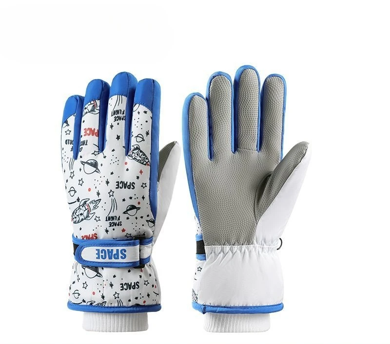 أطفال شتاء دافئ يندبروف الطقس البارد في الهواء الطلق قفازات رياضية للبنين بنات الصوف قفازات الثلج قفازات التزلج الصبي الشتاء قفاز #1
