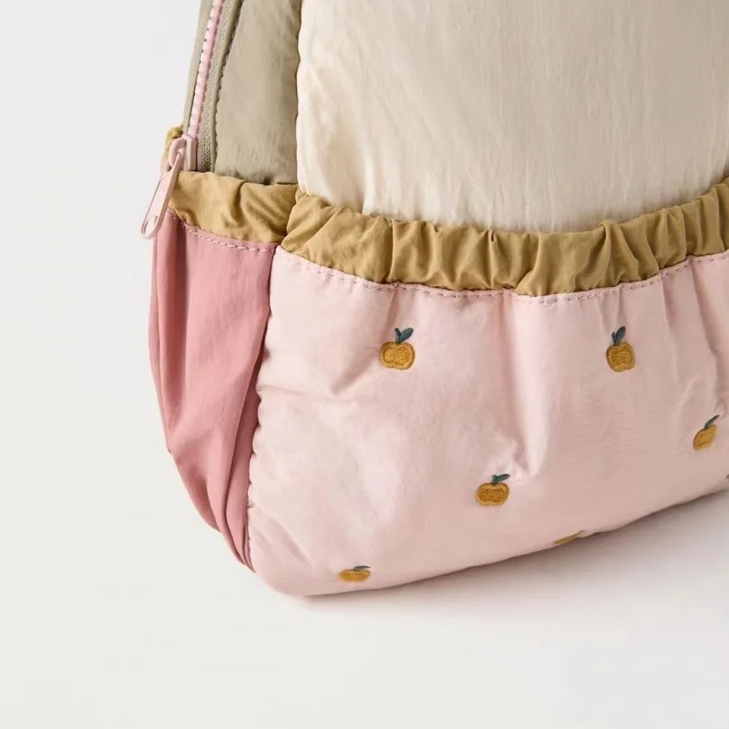 Disney New Little Apple Backpack Sweet Large Capacity Student Laptop Bag Embroidery Lightweight Handbag