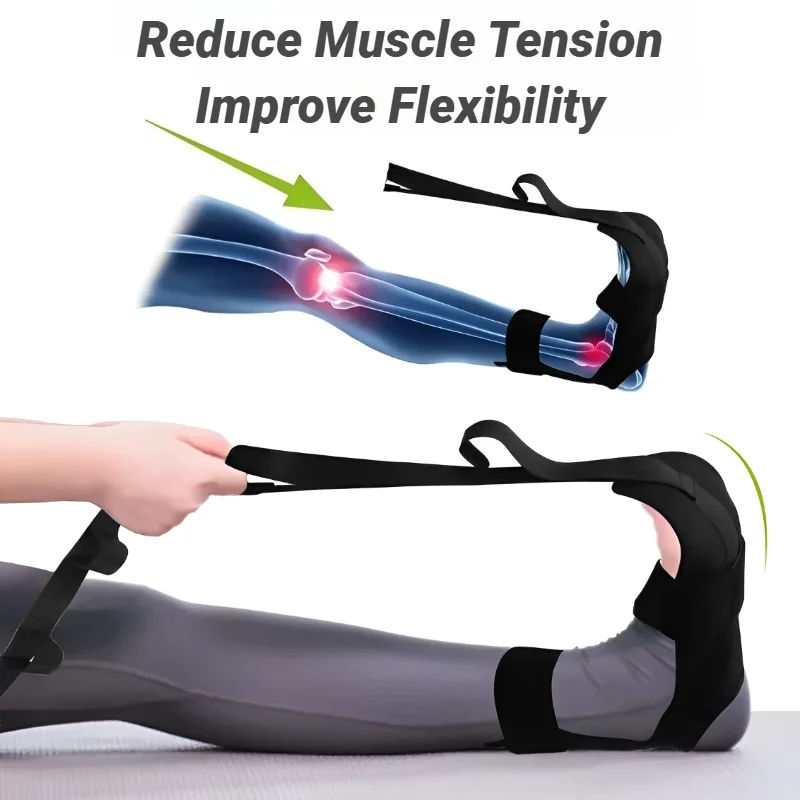 Fitness Open Back Muscle Relaxation Yoga Stretching Band Leg Stretcher Flexibility Strap For Rehabilitation Plantar Fasciitis image 3