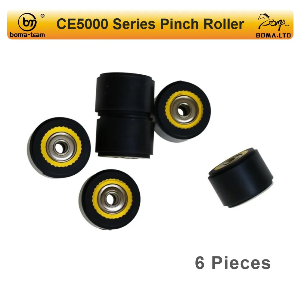 boma-team Copper Core Rubber Push Roller Feed Wheel 6PCS Replacement Parts For Mimaki Roland CAMM Graphtec CE5000 120 Cutting