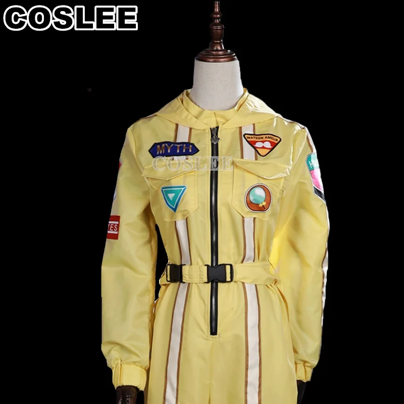 COSLEE Vtuber Hololive Watson Amelia Cosplay Costume Jumpsuits Uniform Tooling Suit Halloween Party Outfit Women Role Play