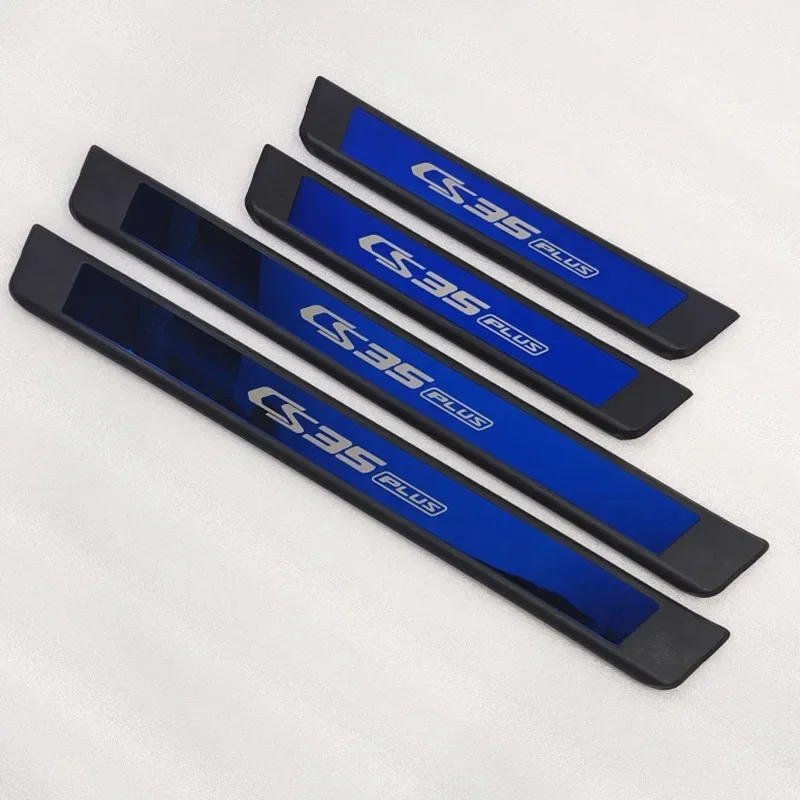 High-quality stainless steel+ABS Plate Door Sill Welcome Pedal Car Styling Accessories 4pcs/set for changan cs35 plus 2019