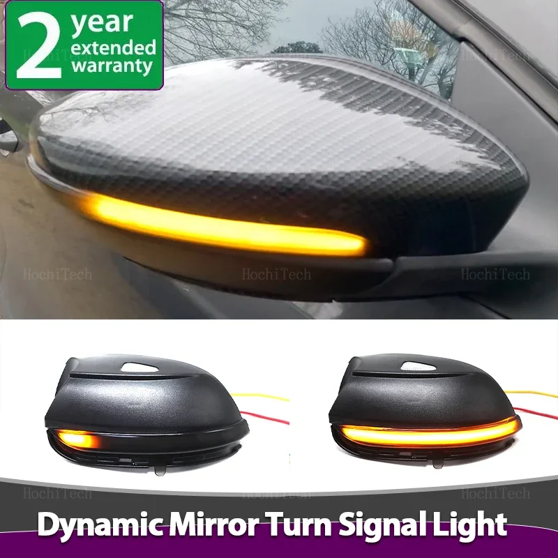

Pop 2x Dynamic Side Mirror Blinker Light LED Turn Signal Lamps For VW Passat B7 CC Scirocco MK3 Jetta MK6 EOS Beetle