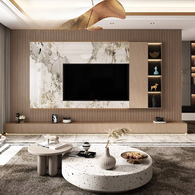 Designer Nordic TV Cabinet Solid Wood Living Room Storage Trendy Tv Table Entertainment Display Archivadores Salon Furniture