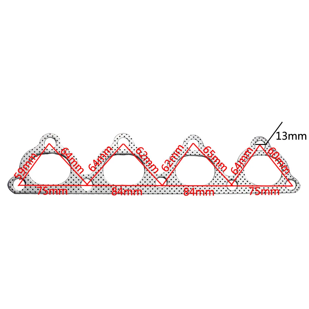 2X GRAPHITE ALUMINUM D-SERIES HONDA D15 D16 D13 D14 HEADER/MANIFOLD EXHAUST GASKET