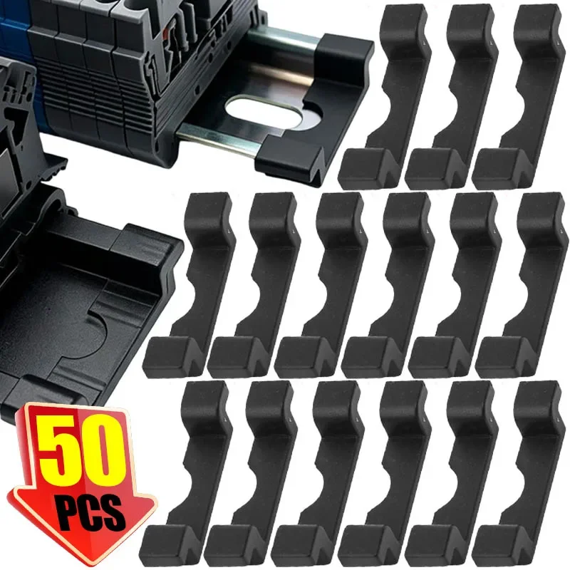 C45 DIN Rail End Cap Anti-slip Limit Retainer for Circuit Breaker Wiring Terminal Blocks PA66 Insulated Rail End Cover Wholesale