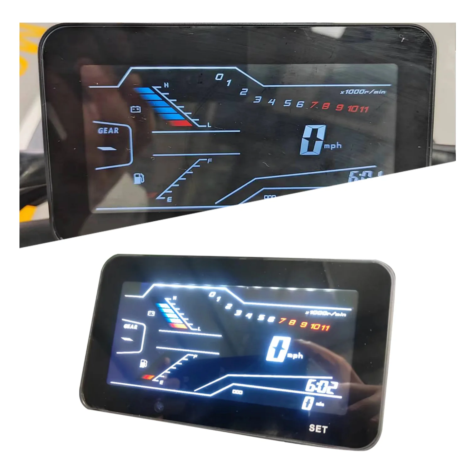 

Universal LCD Display Instrument Speedometer Odometer Tachometer Fit for Motorcycle Motorbike Scooter TANK 200CC