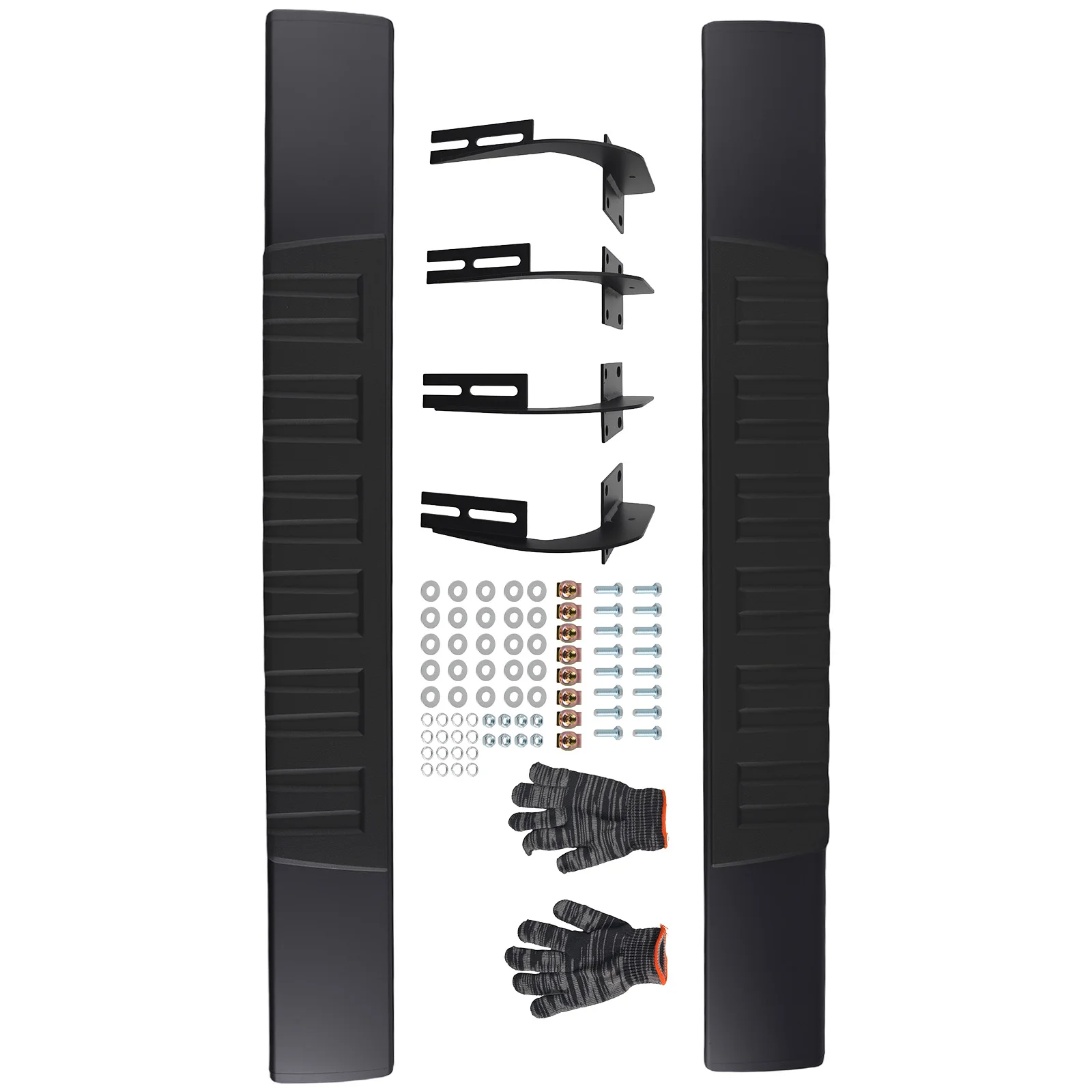 

Противоскользящие боковые подножки (пороги) для Ford F-250 1999-2016, черные, ширина 6 дюймов