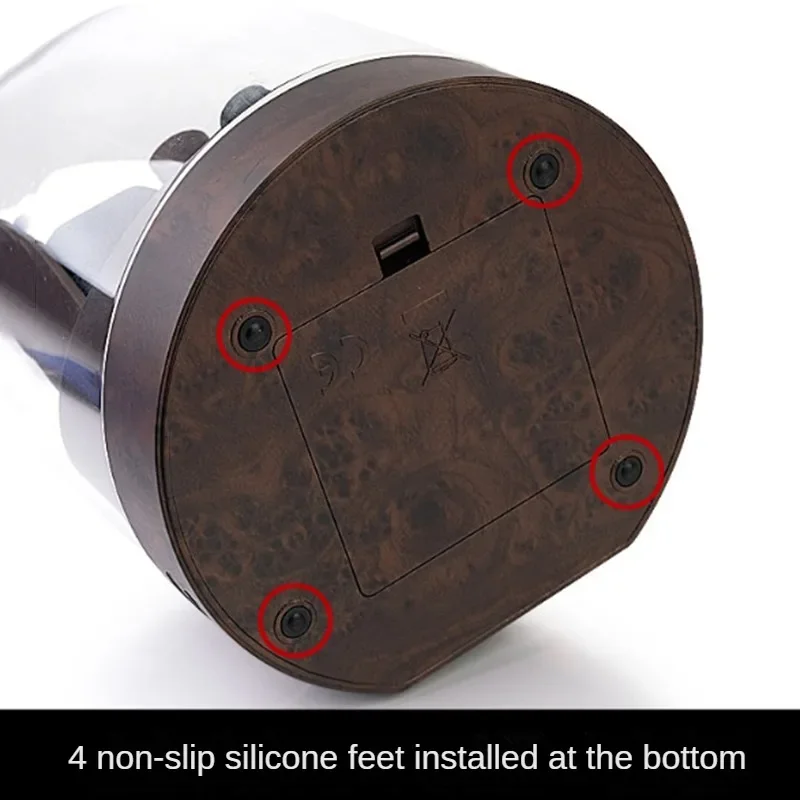 حامل مُنظِم صامت لساعة الدوران الأوتوماتيكي، ملحقات ساعات تبديل 5 سرعات مع غطاء بتصميم مضاد للمغناطيس