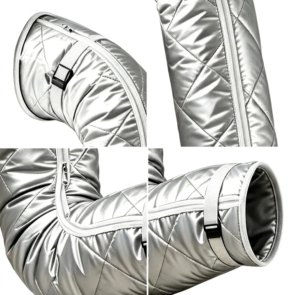 Adjustable Air Conditioner Hose Cover Fits Most Portable AC Models 58.7 Inch Long 150cm Polyester Insulation Sleeve