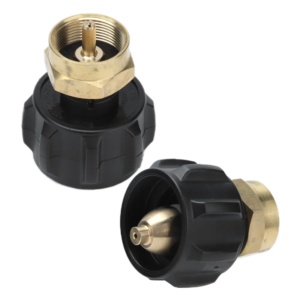 

Адаптер для заправки пропановых баллонов 1 фунт, черный, подходит для QCC1/Type1, клапан-регулятор QCC1, цельнолатунный соединитель для газовых баллонов LP