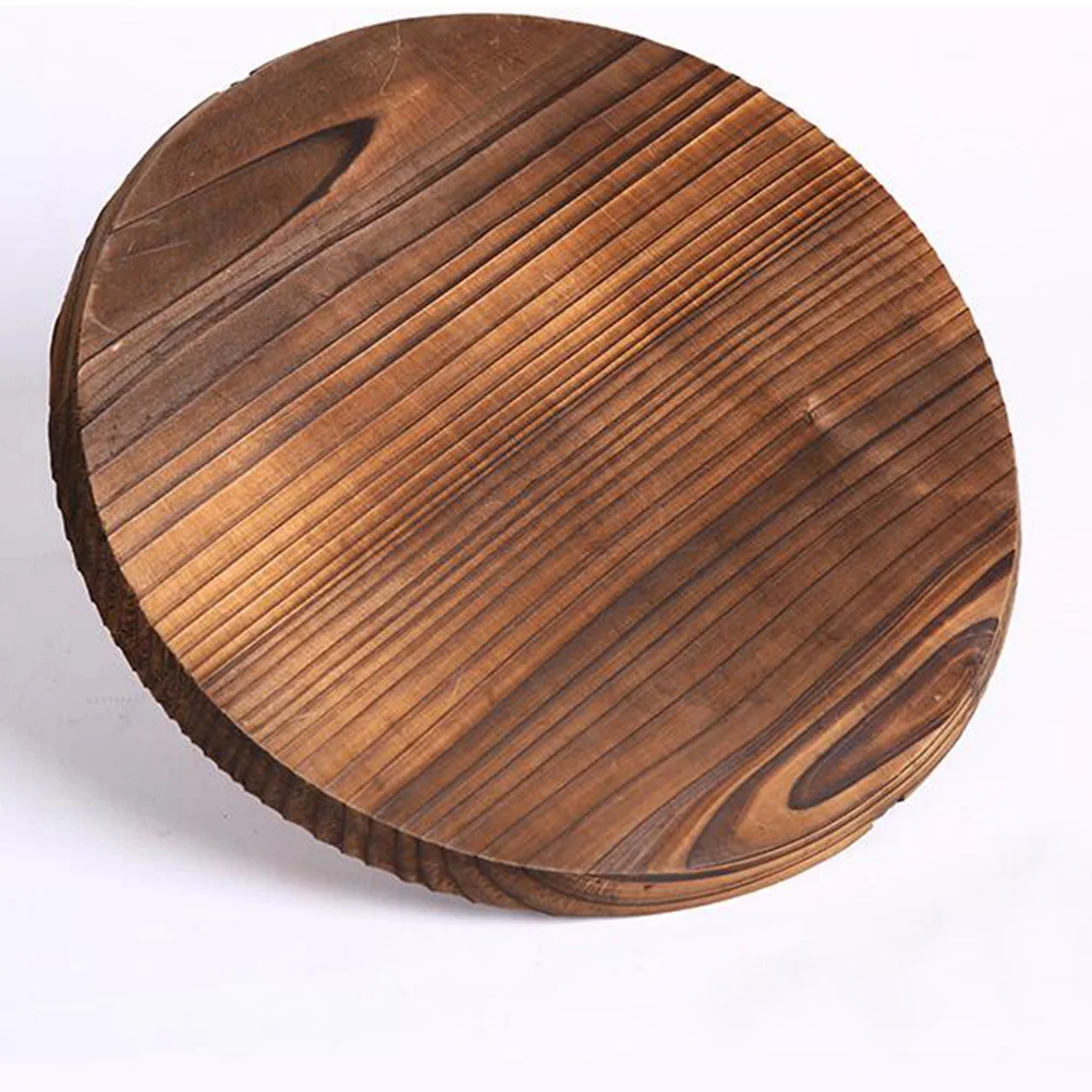 

Wooden Pot Cover Anti Scalding Lid Heat Resistant Oil Splash Protector Cooking Tool Large Handle Pan Splatter Guard Kitchen