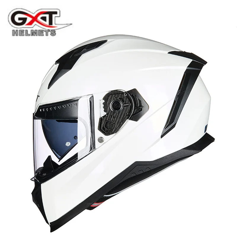 Winter Men's Motorcycle Helmet 709ABS GXT Motocross hat Moto Bike Accessories Road Helmets Double Lens Washable Lining