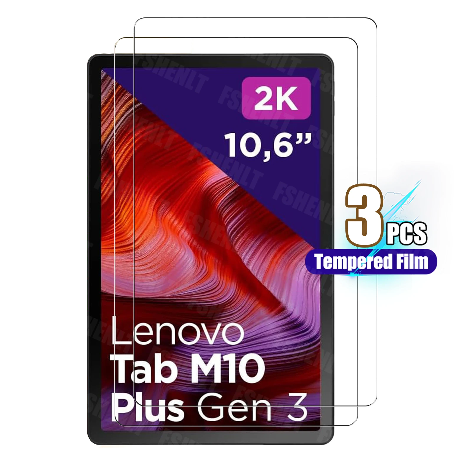 

Screen Protector for Lenovo Tab M10 Plus (3rd Gen) 10.61" TB128FU TB125FU 9H Hardness HD Clear Anti Scratch Tempered Glass Film