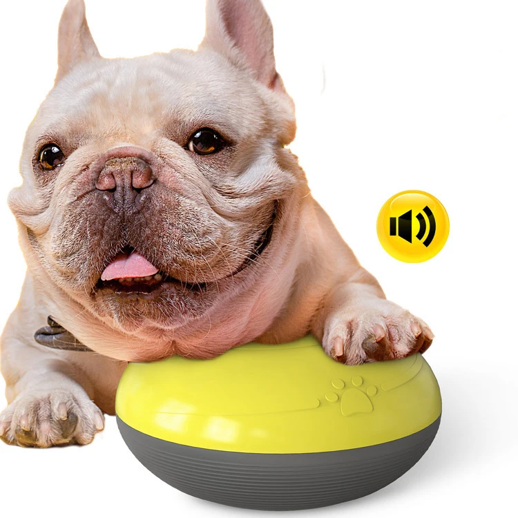 

Hot Sale Pet Anti-bite Dog Sound Toy Food Dispenser Leaker Sound Ball Puzzle Slow Feeder Dog Educational Toy