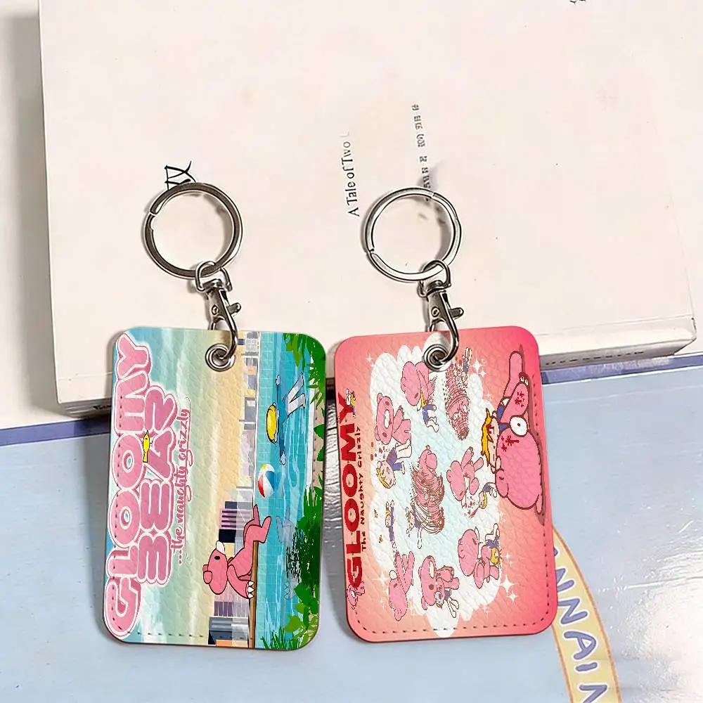 

Персонализированный держатель для карт с изображением мультяшного медведя G-gloomy, подходит для банковских карт, проездных на метро и автобус, кошельков для карт, бейджей, ключница.