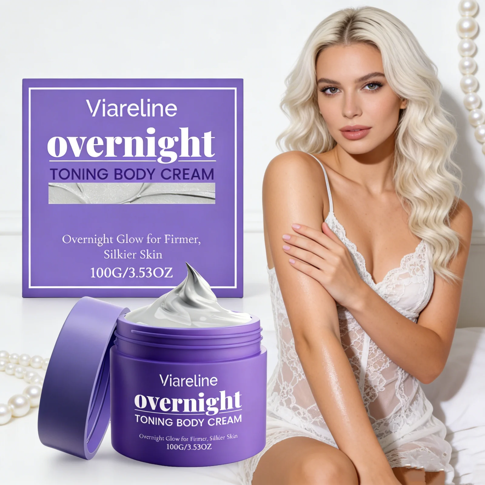 

Overnight Firming Body Cream Deep Hydration Improve Skin Elasticity Anti-Aging Firmer Smoother Skin Care Toning Body Moisturizer
