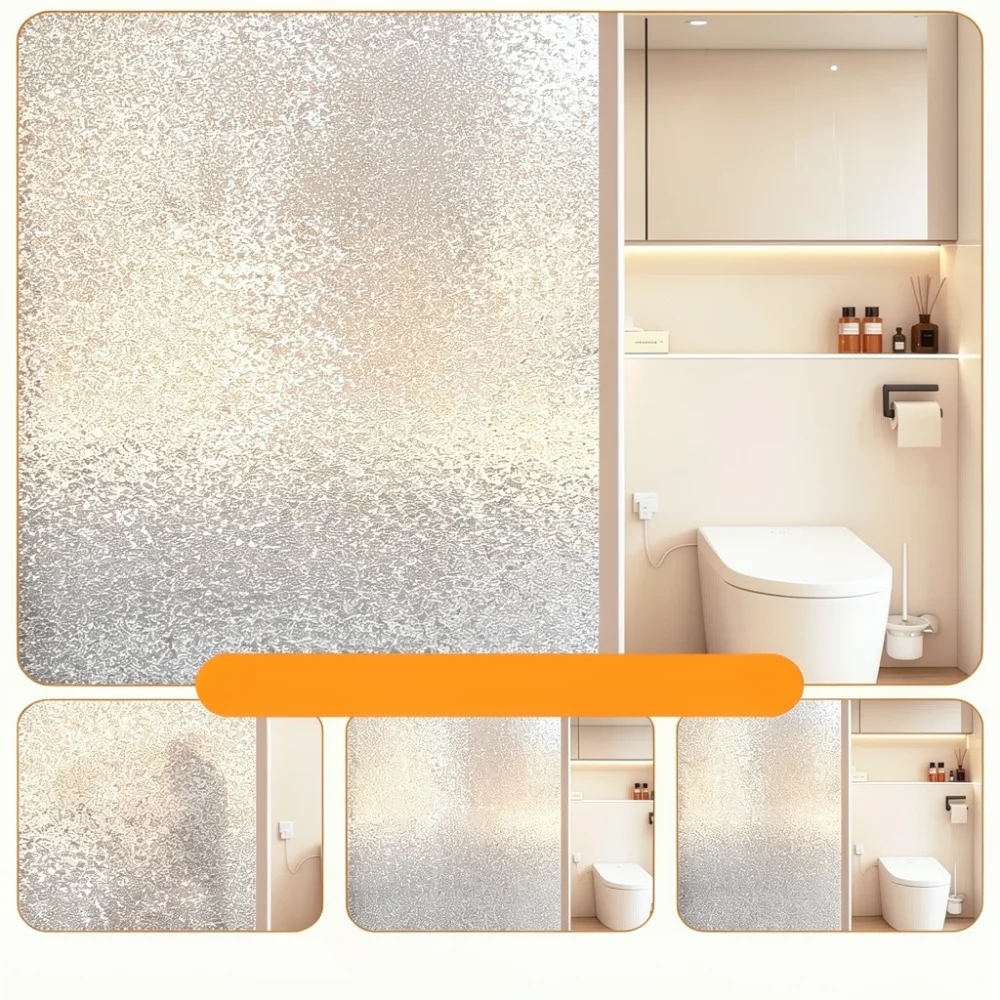 Removable Frosted Window Film  - Home Bathroom Window Tint ulasan dan harga