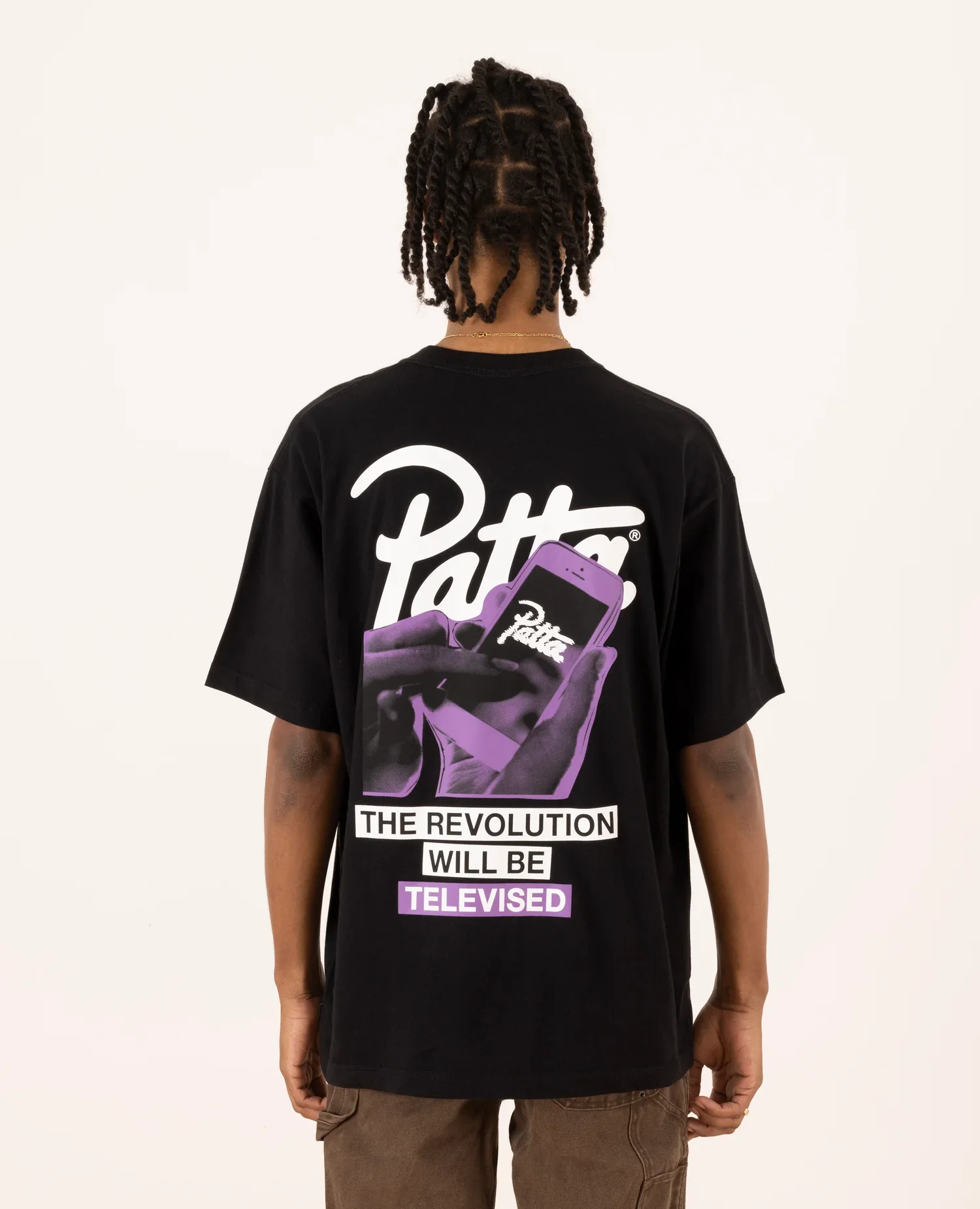 PATTA Chlorophyll 20 Years Anniv T-shirt Black Unisex Fashion Street Wear Pure Cotton Skin-friendly Soft Breathable Sports