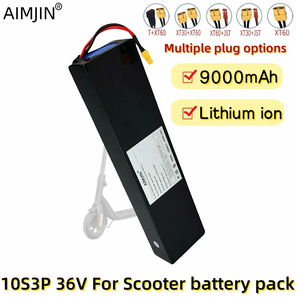 

36V 9000mAh 10S3P 18650 Lithium Battery Pack For Kugoo S2 / S3 / S4 / M2 Scooter Battery etc accessories with BMS