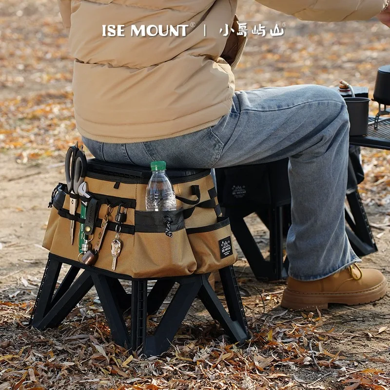 ISE MOUNT Outdoor folding stool tactical seat cover Oxford cloth protective cover portable expansion cover portable tool bag