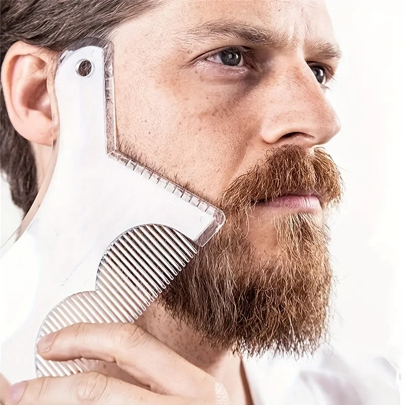 Beard Shaping & Styling Kit with Inbuilt Comb Line Up & Edging,Template Men,Any Beard, Trimm