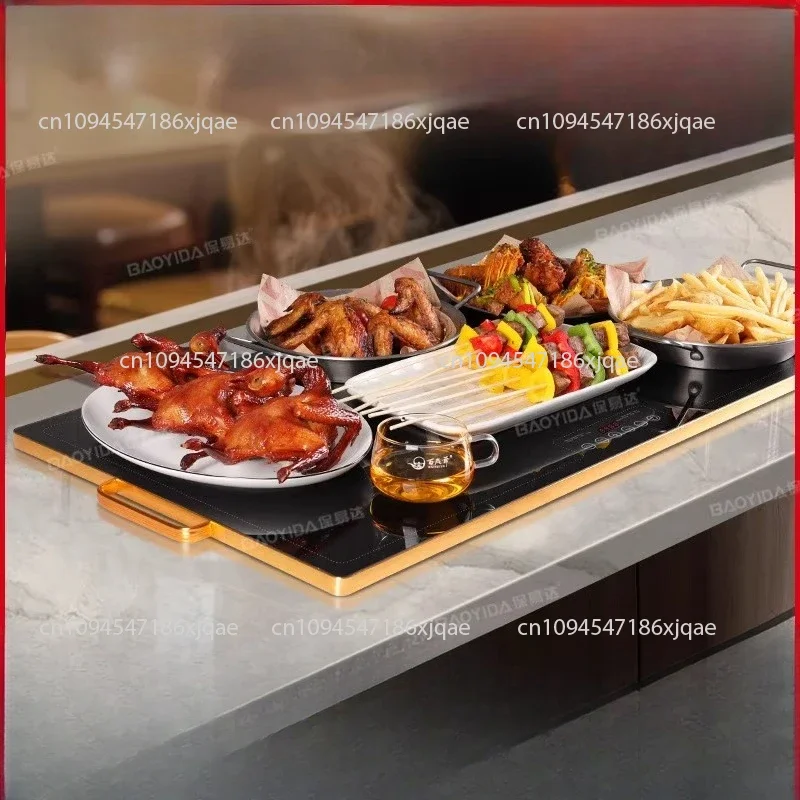 Electric Heating Tray Countertop Heating Plate Commercial Meals Food Thermostat Plate Warming Magic Device 110V/220V 80*45cm