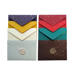 20pcs/pack Special Paper Retro Gold Powder Envelopes Western Triangle Envelope C6 Envelope for Wedding Invitation