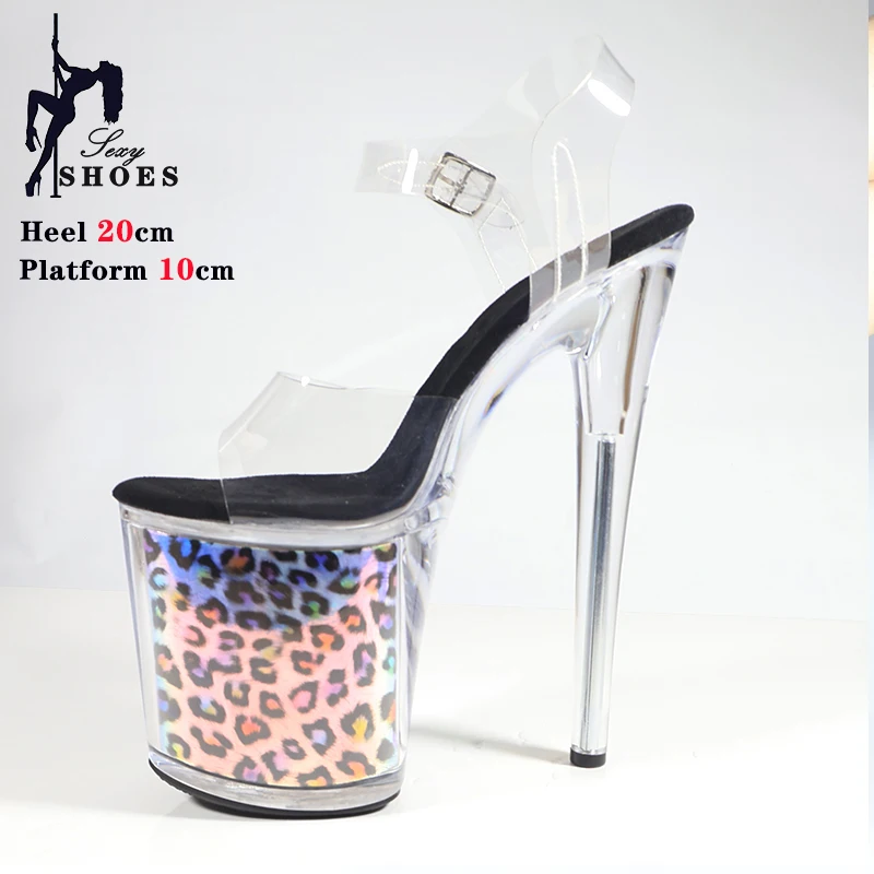 New Summer High Heel Women Sandals Pole Dance Shoes Bling Color Change Crystal Platform Stiletto Stripper Heels Wedding Shoes