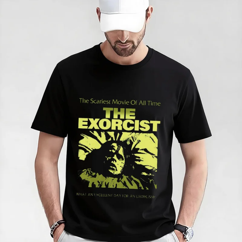 

Retro Horror Movie The Exorcist 0317 Sacry Halloween Gift t shirt Supernatural Darkness World Graphic Clothes Large size Tops