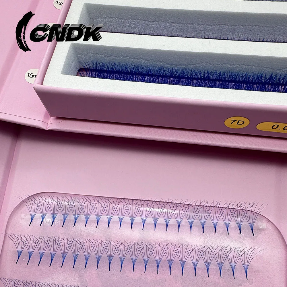 1000fans Colored Premade Volume Lash Fans 6D C D PINK PURPLE BLUE BROWN premium Korean PBT Sharp Pointy Stem Premade Lashes