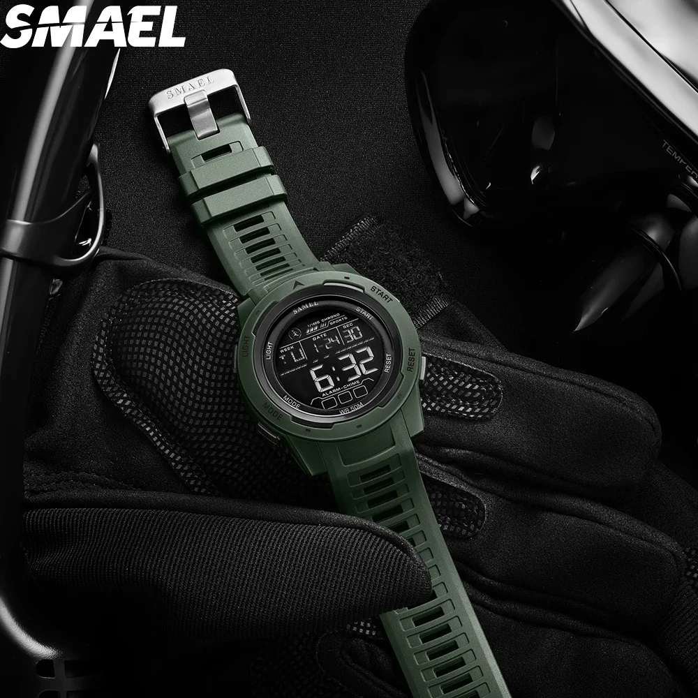 SMAEL 8105  Watch for Men Digital Watches Sports LED Wristwatches Men\'s 50m Waterproof Watch Digital Light Stopwatch