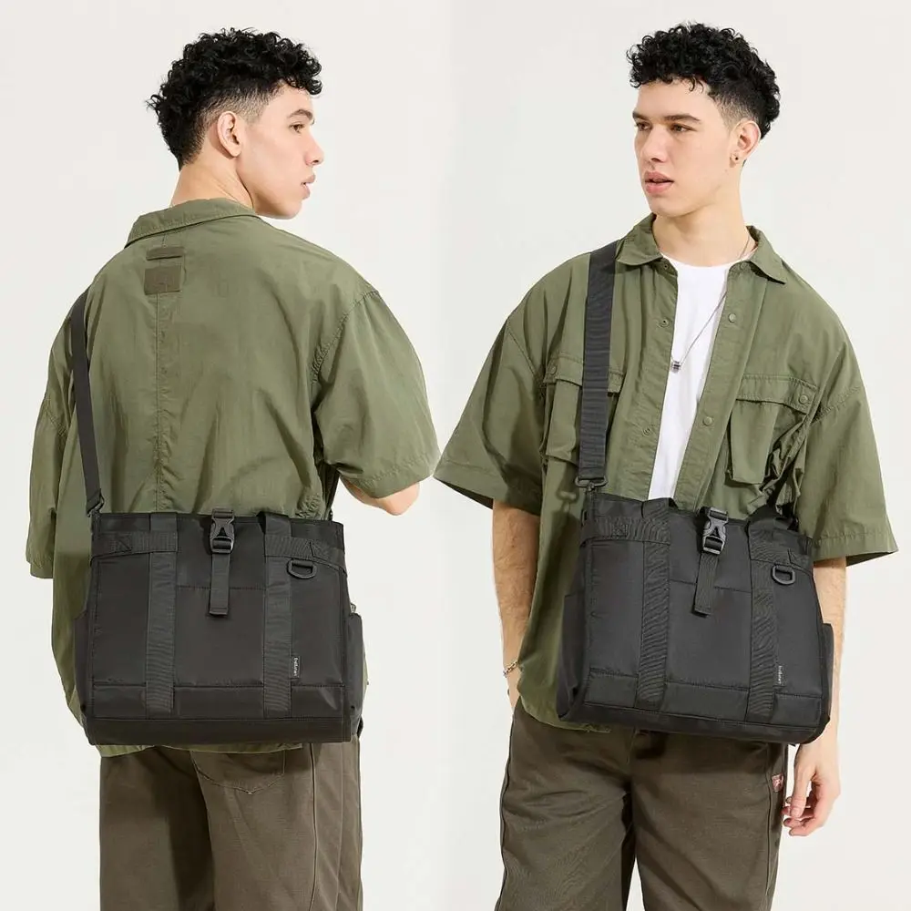 Valigetta Oxford di grande capacità Borsa da uomo impermeabile multifunzionale Borsa a tracolla Oxford portatile in tinta unita