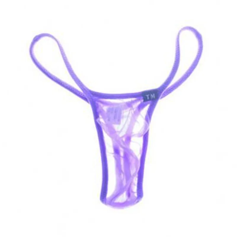 Men Low Rise Sheer Mesh T-back Thong, Glossy Lightweight Breathable Underwear, Fashion Comfort Sexy Male Daily Panties