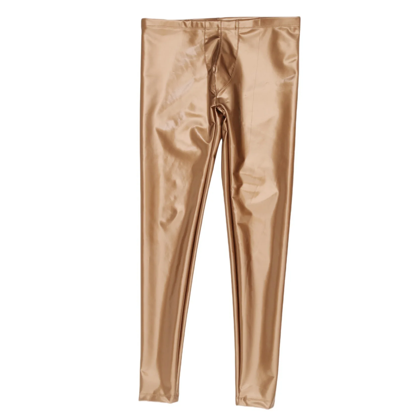 Black Shiny PVC Leather Pants High Quality Punk Casual Pants motorcycle leg Pencil pants Bar Performance Men's PU trousers
