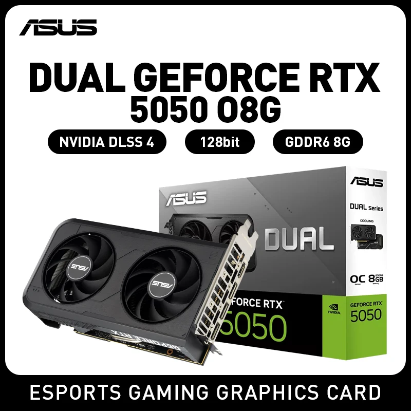 

ASUS DUAL-RTX5050-O8G 8GB GDDR6 PCIe 5.0 Gaming Card | Dual-Fan Cooling, SFF-Ready, 2-Slot Design Graphics Card Video Card
