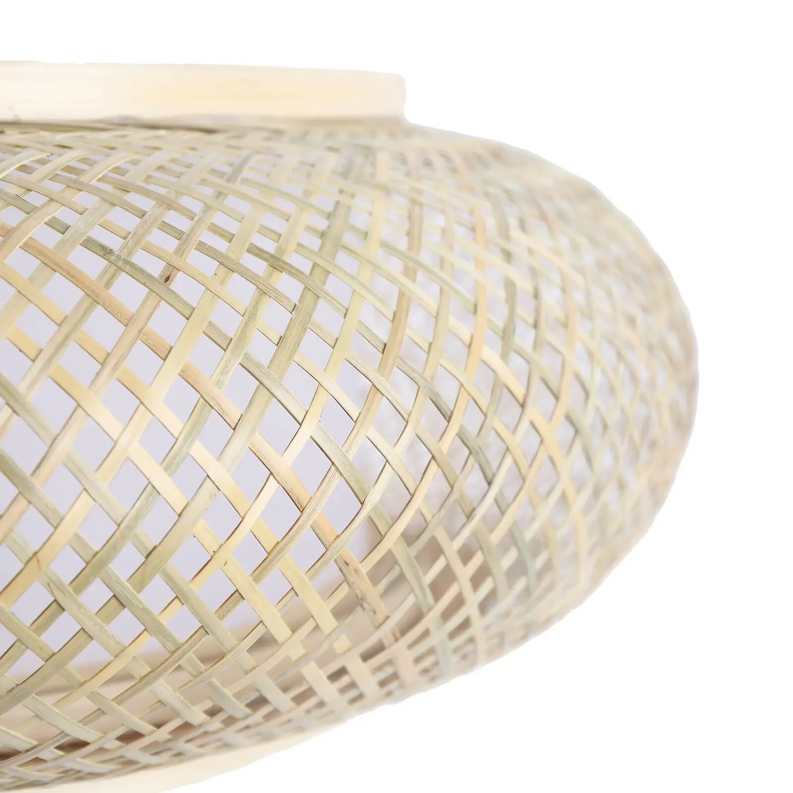 30CM Round Bamboo Wicker Rattan Lantern Pendant Light kitchen fixture Hanging Ceiling Lamp